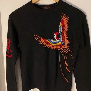 Raw-7 Embroidered Phoenix Cashmere Sweater Size Small — Celeb Fave